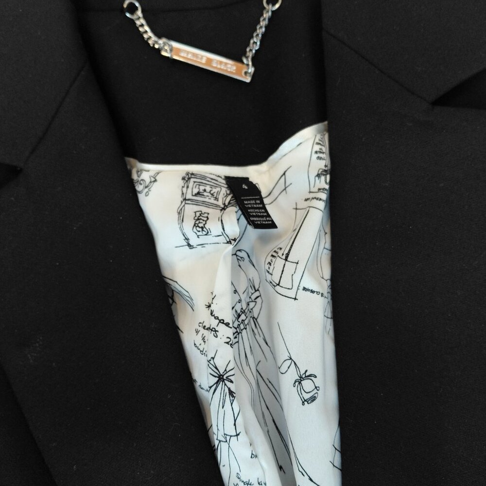 Signature White House Black Market Women's Lined Black Jacket/Blazer Size 4 - Picture 4 of 6